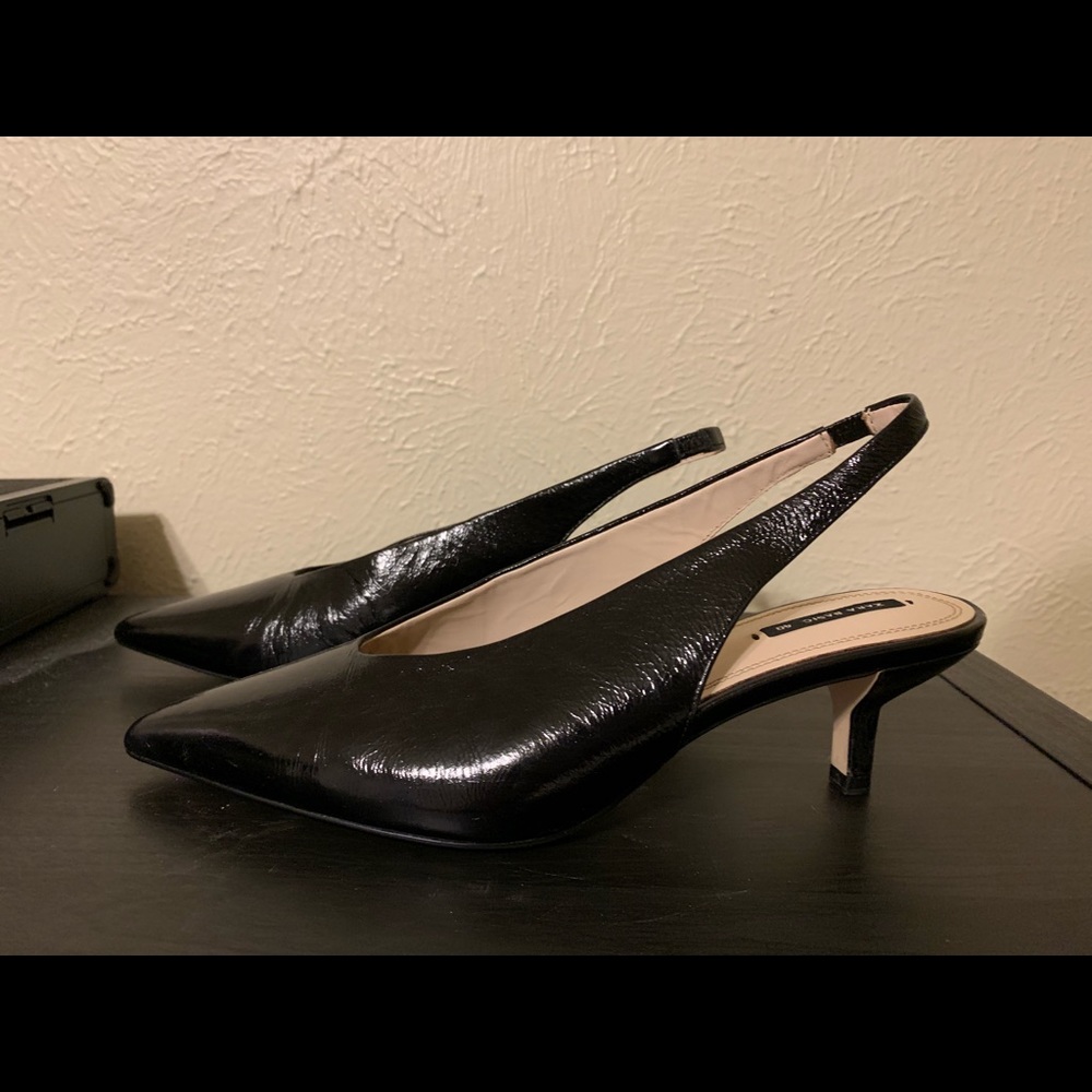 Zara patent sling backs!